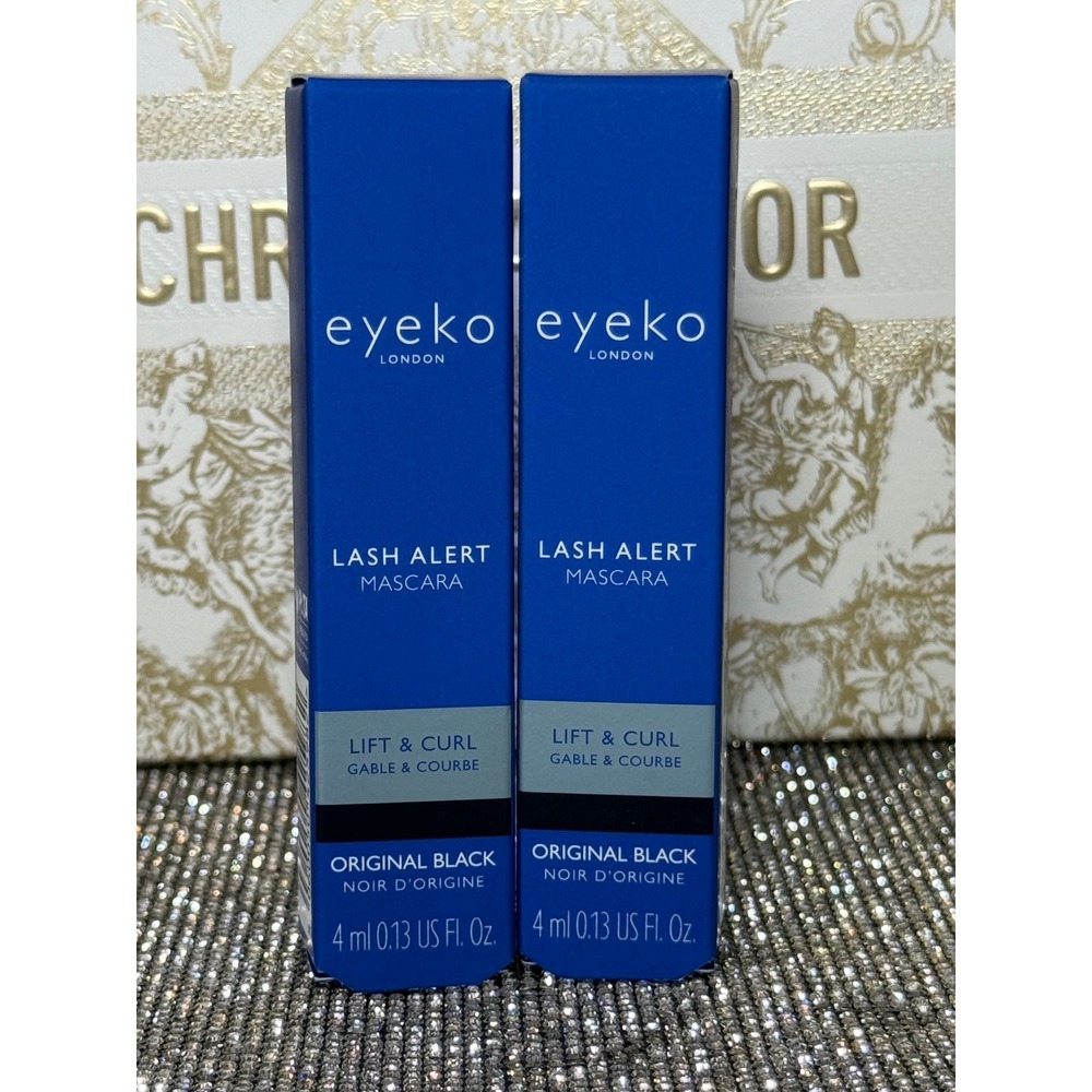 Bundle of 2 eyeko London Lash Alert Mascara Lift and Curl Original Black 4ml NIB